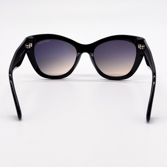 NEW TOM FORD CARA TF940 01B WOMEN CAT EYE SUNGLASSES FT0940/S BLACK - Picture 8 of 12